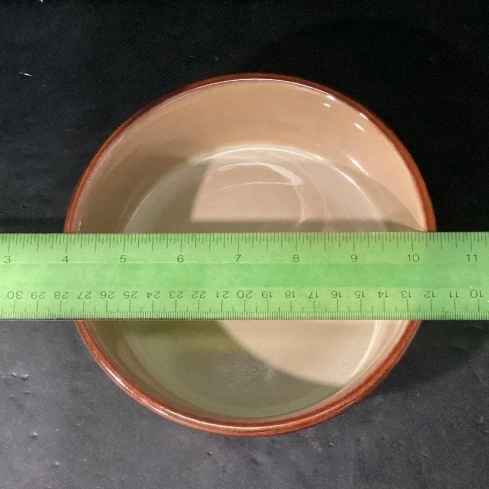 Sango Nova Brown Ribbed Casserole Dish #4933, Vintage Stoneware Bowl,‎ Tableware